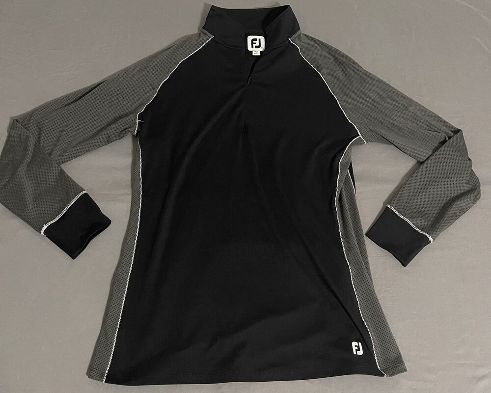 FootJoy Women’s Medium Jacquard Dot 1/4 Zip Performance Pullover #27523
